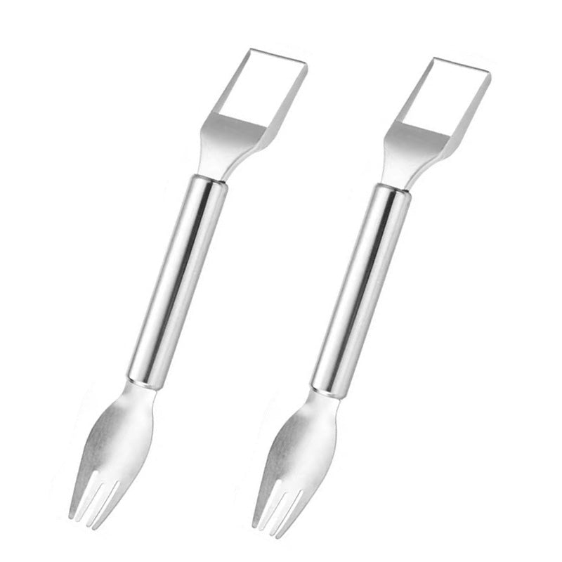 2 w 1 ze stali nierdzewnej, krajalnica do owoców, widelec