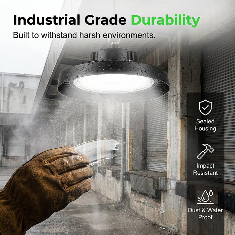 💡 Teraz 50% taniej! Lampa LED typu High Bay (UFO) – 100 W, 160 lm/W, 220 V; do przemysłu, magazynów i dużych obiektów 🏭✨