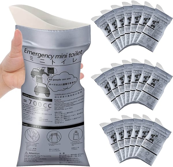 🥳HIT 2026🥳 Turystyczne woreczki do oddawania moczu – 700 ml, uniwersalne (dla kobiet i mężczyzn), technologia błyskawicznego żelowania SAP – szczelne i ekologiczne – idealne w podróży, na wędrówki i w sytuacjach awaryjnych! 🛡️💨