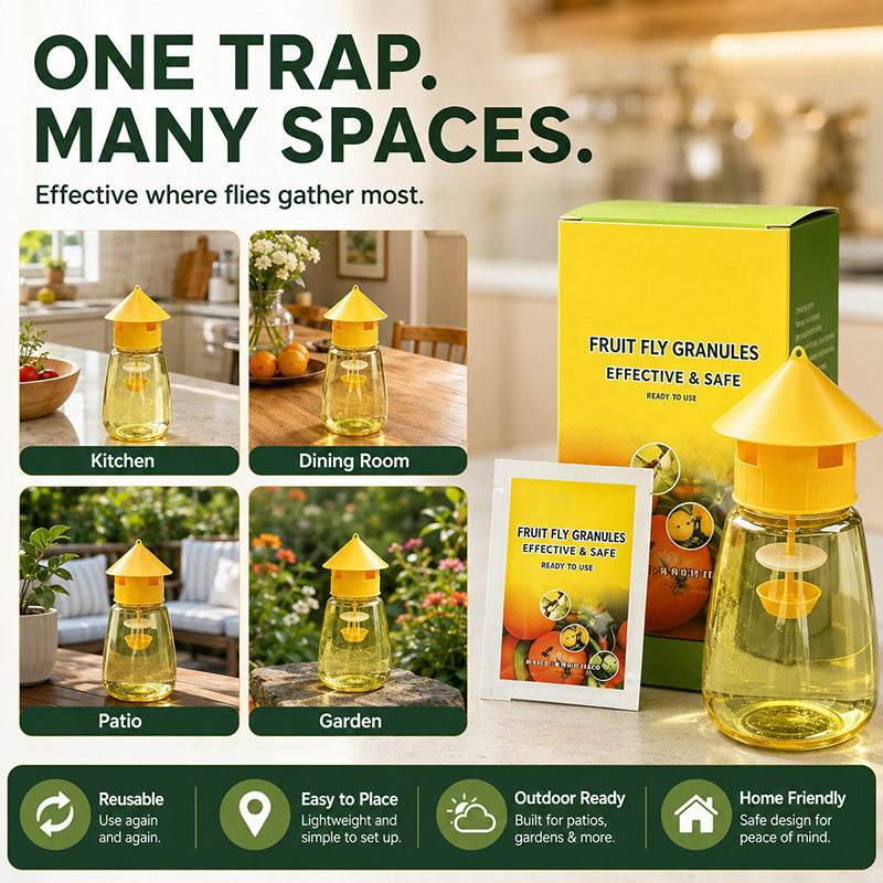 🌿Wisząca pułapka na muchy – 50% ZNIŻKI! KUP 2 → 1 GRATIS!✨ OFERTA LIMITOWANA!Idealna do kuchni, ogrodu, restauracji i na taras. Czystość i spokój bez owadów! 🏠
