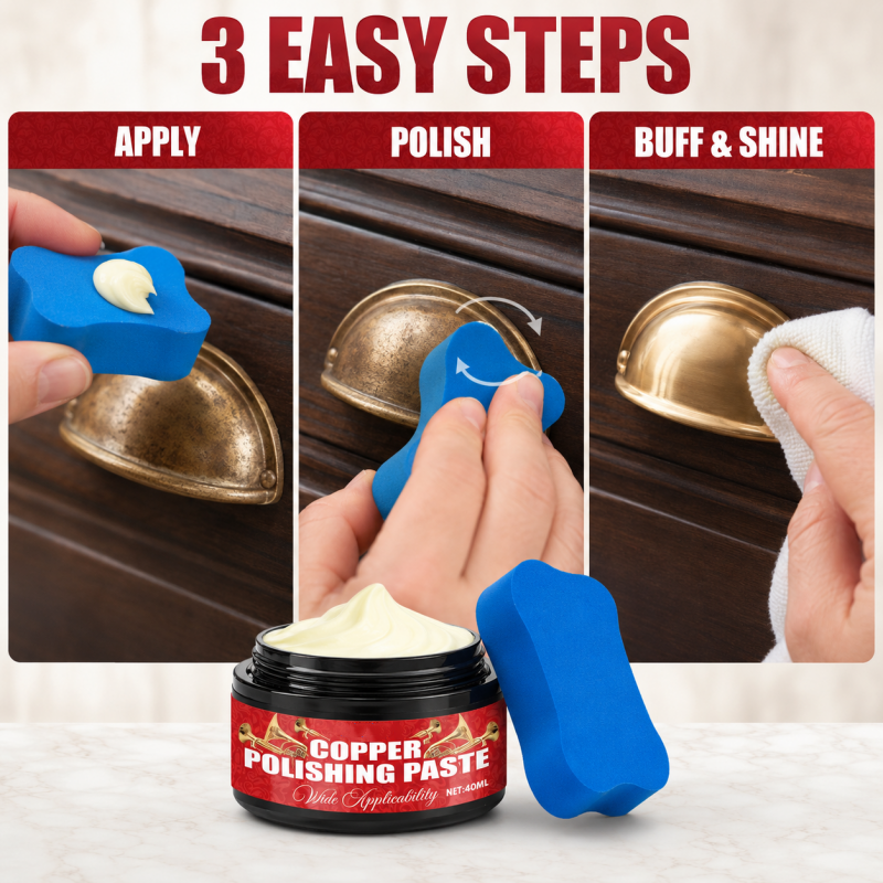 Pasta do polerowania miedzi i mosiądzu z gąbką
