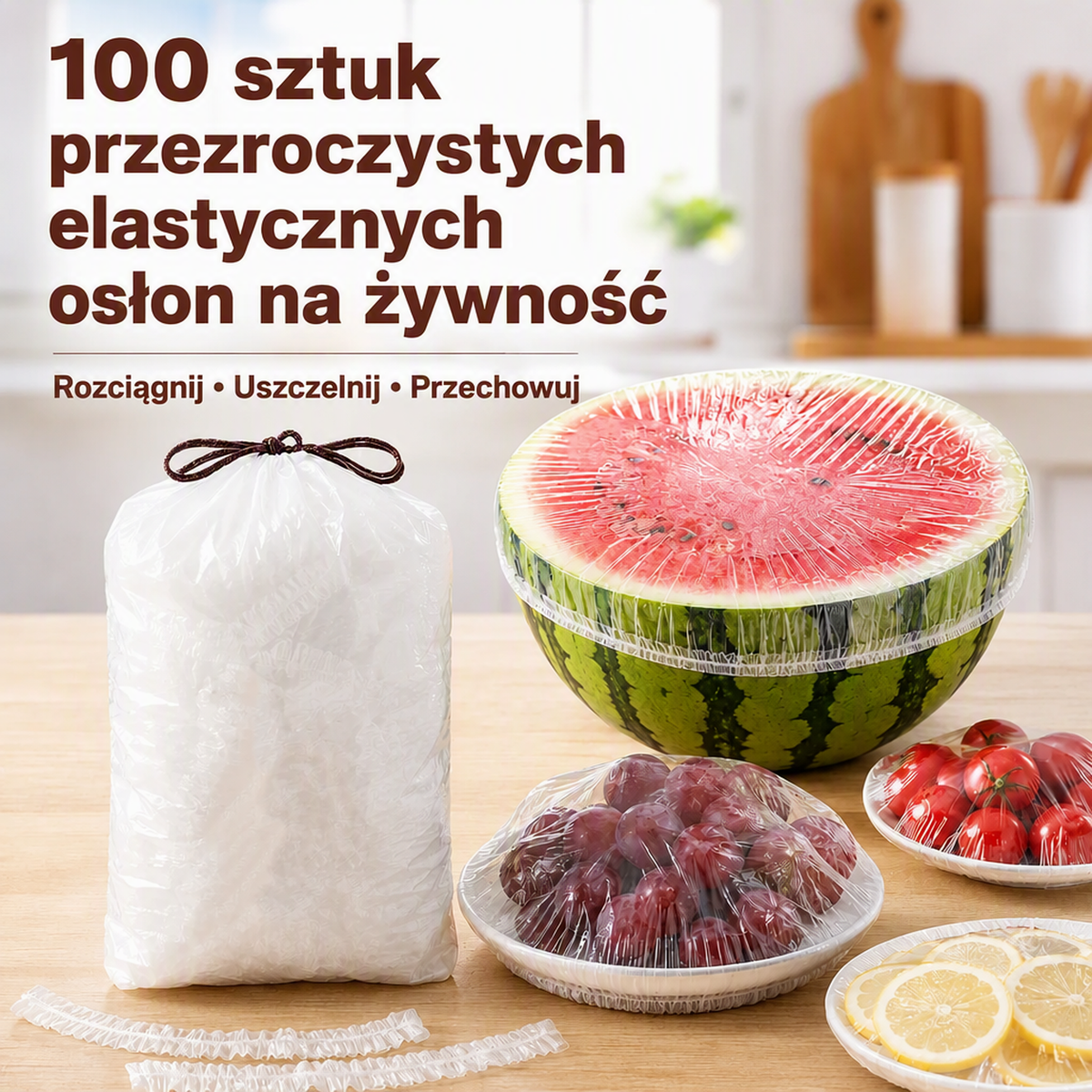 🥗 Worki do przechowywania świeżości – 50% ZNIŻKI! KUP 1 TORBĘ → 1 TORBĘ GRATIS! OFERTA LIMITOWANA!🧊 100 szt. w torbie, wielokrotnego użytku, elastyczne i trwałe – idealne do żywności, owoców i warzyw.✨ PEHD/PEBD, bezpieczne i praktyczne na co dzień!
