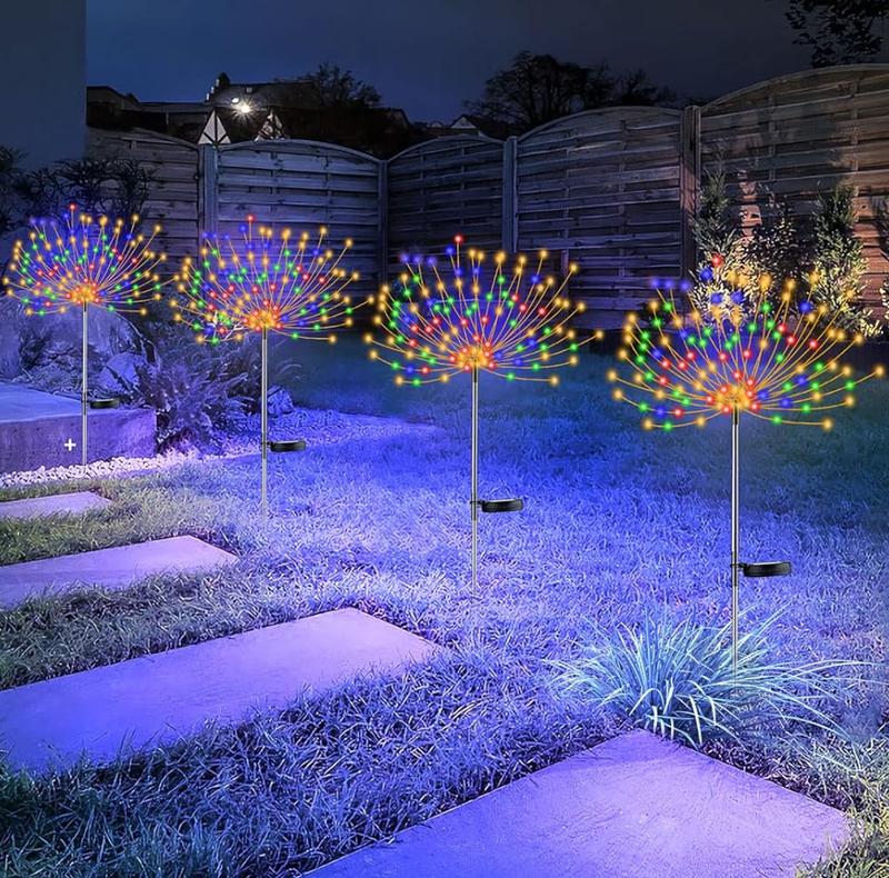 📢📢50% taniej!! ⏰Wodoodporne (IP65) solarne lampy ogrodowe „Fajerwerki” | Dekoracyjna lampa zewnętrzna DIY z 90 diodami LED ✨