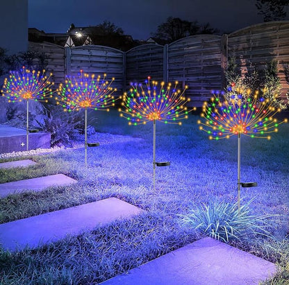 📢📢50% taniej!! ⏰Wodoodporne (IP65) solarne lampy ogrodowe „Fajerwerki” | Dekoracyjna lampa zewnętrzna DIY z 90 diodami LED ✨