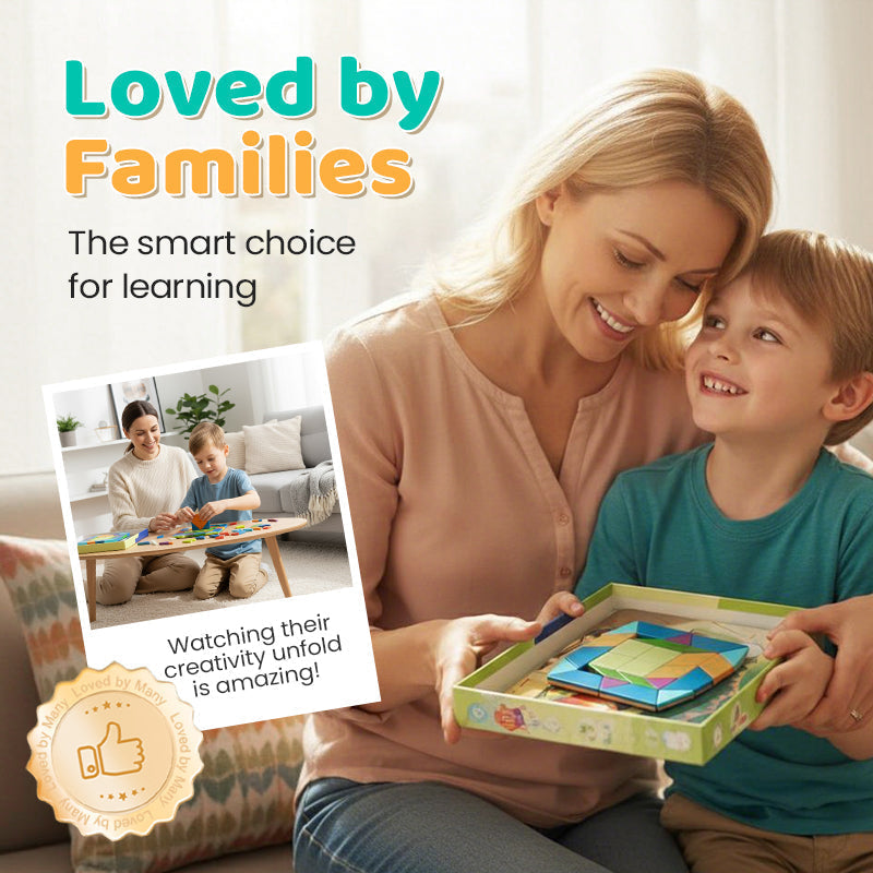 ✨ Magnetyczna układanka tangram dla dzieci — rozwijaj umiejętności! ✨