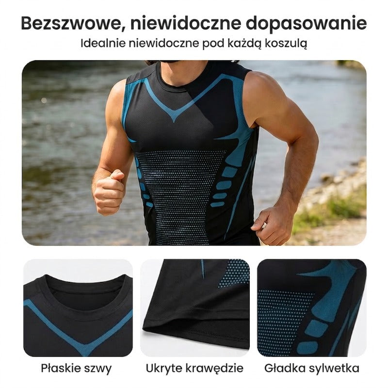 Nowa wersja koszulki bez rękawów z efektem modelującym sylwetkę