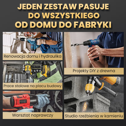 🔥2026 Gorąca wyprzedaż🔥Zestaw wierteł o wysokiej wytrzymałości z 4-rowkowymi ząbkowanymi wiertłami ekscentrycznymi