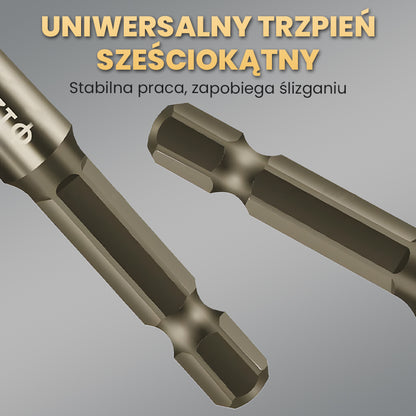 🔥2026 Gorąca wyprzedaż🔥Zestaw wierteł o wysokiej wytrzymałości z 4-rowkowymi ząbkowanymi wiertłami ekscentrycznymi