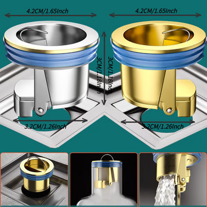 ✨ Wkładki do odpływów podłogowych z mosiężną powłoką – eliminują nieprzyjemne zapachy i zapobiegają zatorom, teraz za połowę ceny! ✨