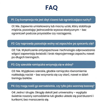 Nowa wersja koszulki bez rękawów z efektem modelującym sylwetkę