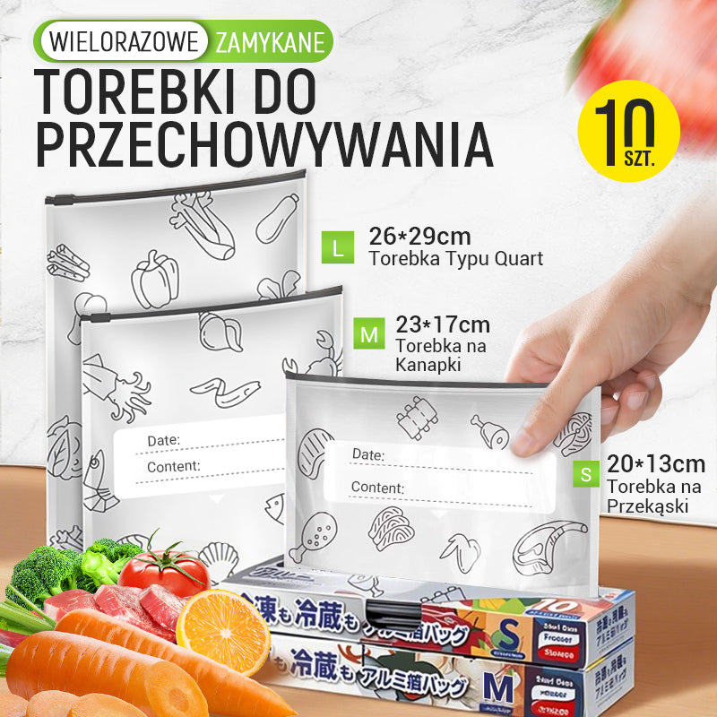 ✨Wielokrotnego użytku woreczki do przechowywania z aluminiową folią