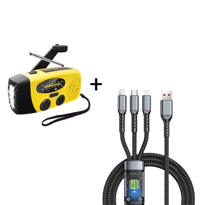 🔋 Wielofunkcyjne przenośne radio awaryjne zasilane energią słoneczną ☀️📻⚡