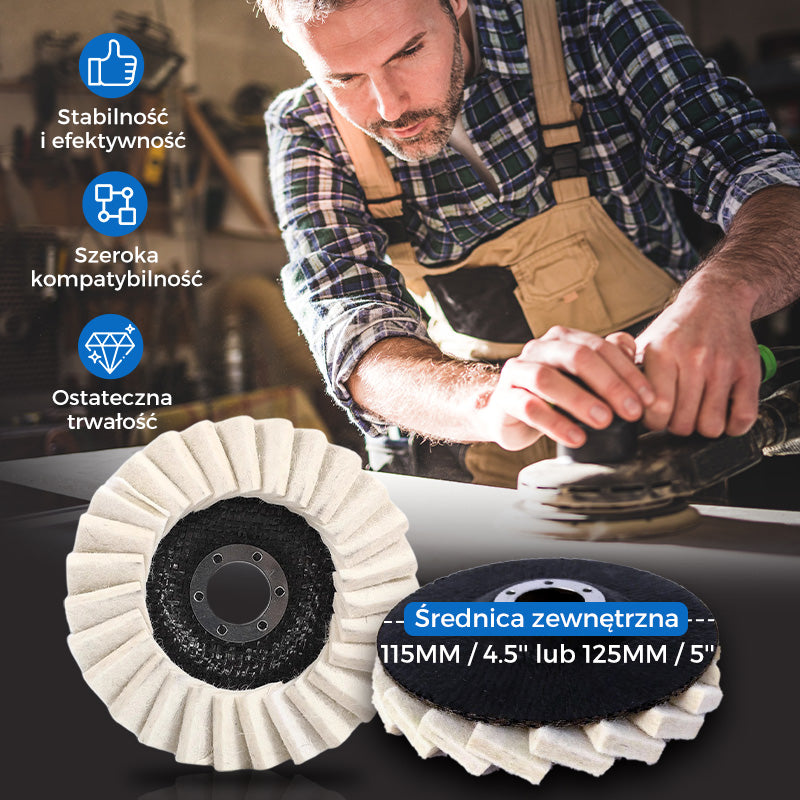 ✨Filcowy dysk polerski z wełny