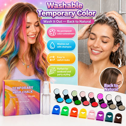 🔥Ostatni dzień – 50% taniej🌈Zestaw 12 kolorowych kred do włosów w aplikatorze