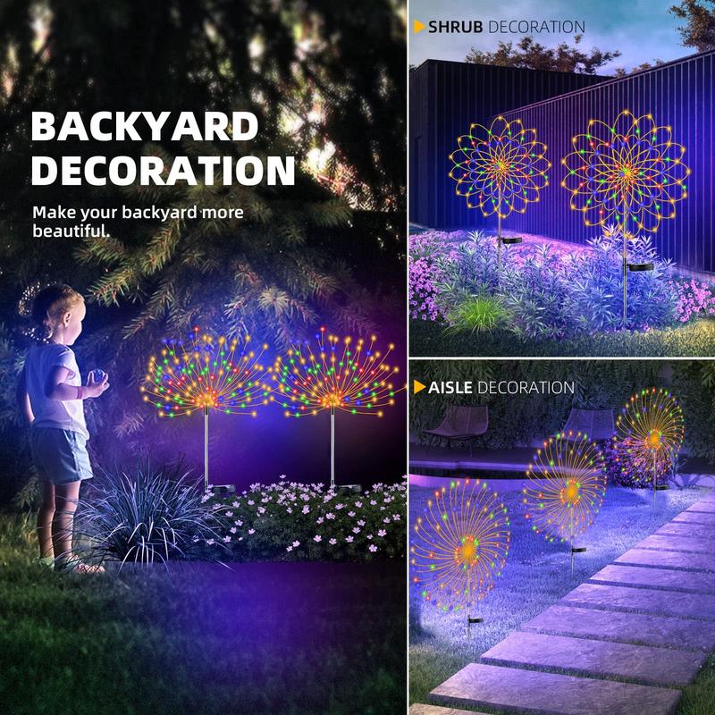 📢📢50% taniej!! ⏰Wodoodporne (IP65) solarne lampy ogrodowe „Fajerwerki” | Dekoracyjna lampa zewnętrzna DIY z 90 diodami LED ✨