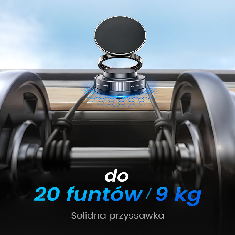 📱Regulowany uchwyt magnetyczny do telefonu z przyssawką 360°🚗