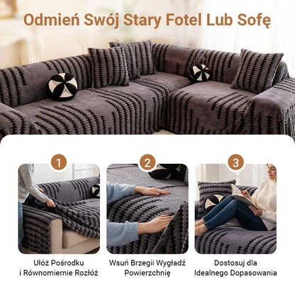 🛋️Miękka, antypoślizgowa narzuta na kanapę z pluszu