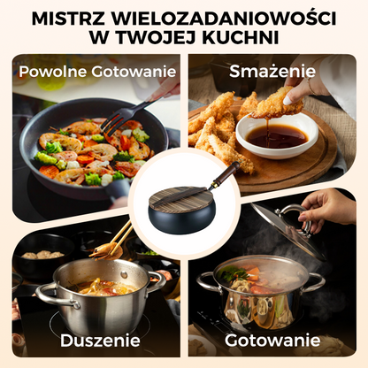 🍳🔥 Ultralekka, niepowlekana, gruba patelnia żeliwna z powłoką nieprzywierającą