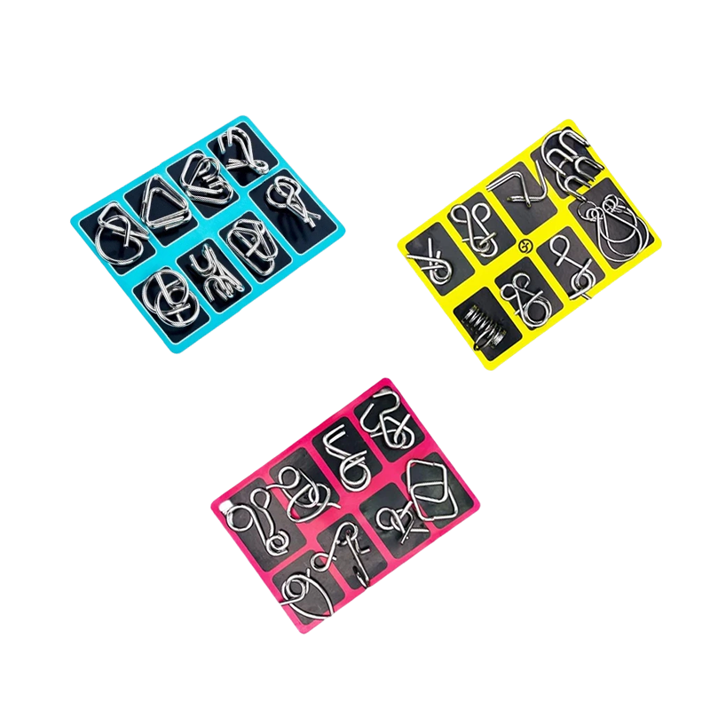 🧠 Edukacyjne zabawki intelektualne IQ Toys, metalowe łamigłówki Brain teaser