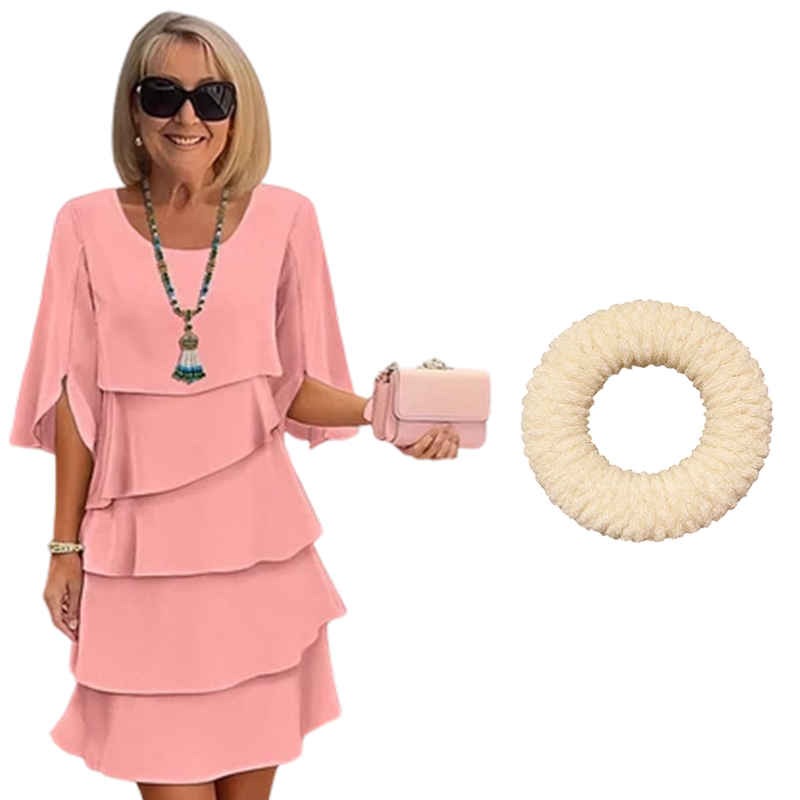 ✨ SUKIENKA DAMSKA Z WARSTWOWYMI RĘKAWAMI – ELEGANCKA I WYGODNA NA KAŻDĄ OKAZJĘ! ✨