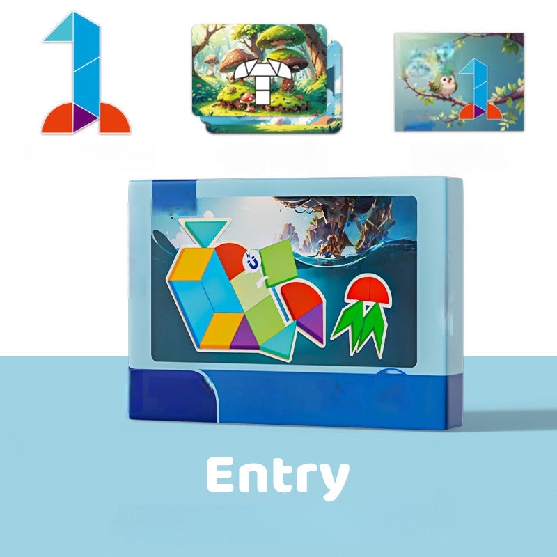 ✨ Magnetyczna układanka tangram dla dzieci — rozwijaj umiejętności! ✨