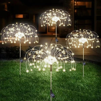 📢📢50% taniej!! ⏰Wodoodporne (IP65) solarne lampy ogrodowe „Fajerwerki” | Dekoracyjna lampa zewnętrzna DIY z 90 diodami LED ✨