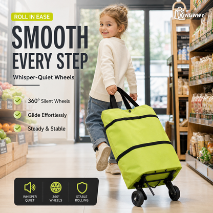 🛒 Składany wózek na zakupy 2w1 – 50% ZNIŻKI! OFERTA LIMITOWANA!💪✨ Lekki, składany i pojemny – Funkcja 2w1: torba + wózek. Łatwy w przenoszeniu i przechowywaniu. Twoje zakupy będą lżejsze! 🛍️