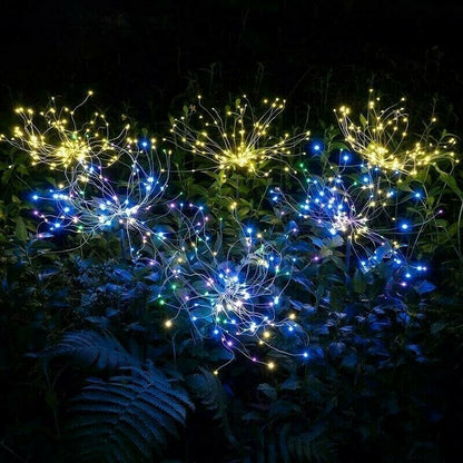 📢📢50% taniej!! ⏰Wodoodporne (IP65) solarne lampy ogrodowe „Fajerwerki” | Dekoracyjna lampa zewnętrzna DIY z 90 diodami LED ✨
