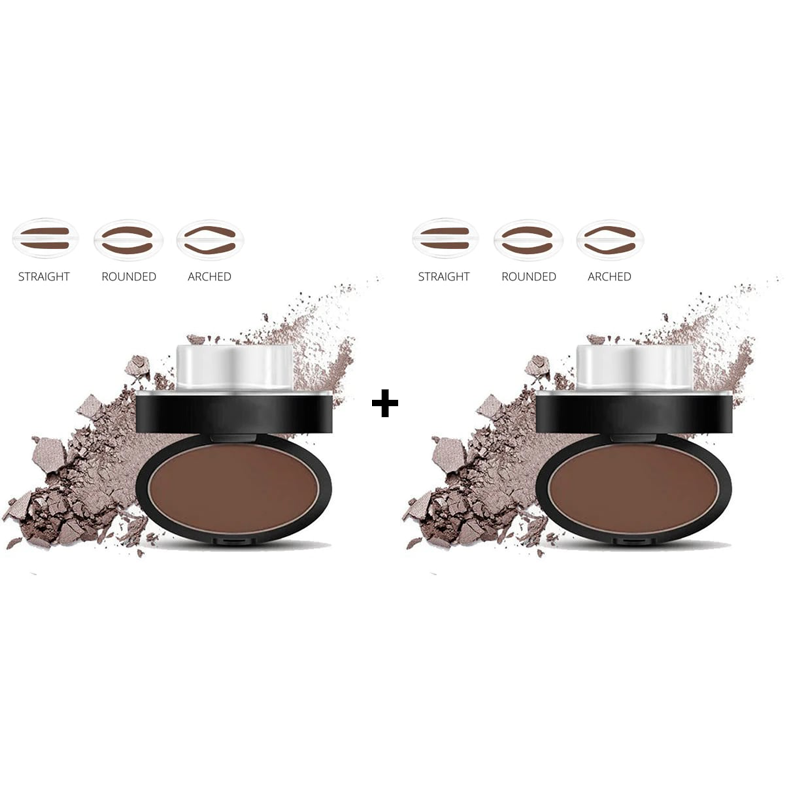 🤩 Deluxe BrowPro Stamp Set – Stempel do brwi w pudrze z pędzlem, wodoodporny 24H, naturalny i zdefiniowany efekt – 3 odcienie 💧💄
