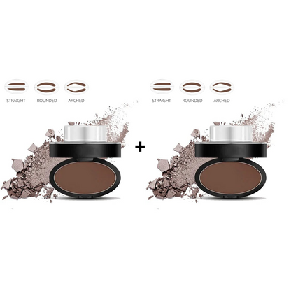 🤩 Deluxe BrowPro Stamp Set – Stempel do brwi w pudrze z pędzlem, wodoodporny 24H, naturalny i zdefiniowany efekt – 3 odcienie 💧💄