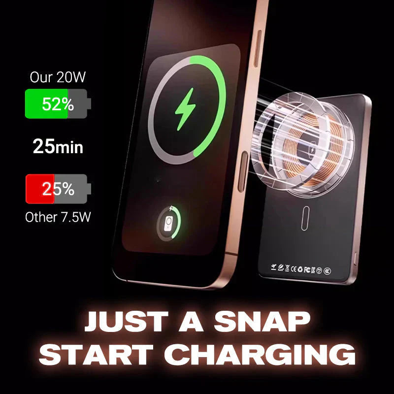 🔋✨Profesjonalna ładowarka magnetyczna dla podróżujących i profesjonalistów 🧲 | Ładowanie przewodowe 22,5 W i bezprzewodowe 15 W | 10 000 mAh | Szybka dostawa 💥