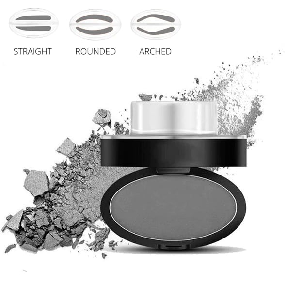 🤩 Deluxe BrowPro Stamp Set – Stempel do brwi w pudrze z pędzlem, wodoodporny 24H, naturalny i zdefiniowany efekt – 3 odcienie 💧💄
