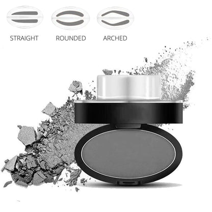 🤩 Deluxe BrowPro Stamp Set – Stempel do brwi w pudrze z pędzlem, wodoodporny 24H, naturalny i zdefiniowany efekt – 3 odcienie 💧💄