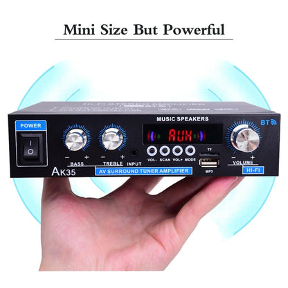 ✨ Potężny Dźwięk w Kompaktowym Rozmiarze – Wzmacniacz Audio AK35 z Bluetooth 5.0! ✨