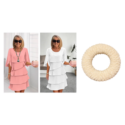 ✨ SUKIENKA DAMSKA Z WARSTWOWYMI RĘKAWAMI – ELEGANCKA I WYGODNA NA KAŻDĄ OKAZJĘ! ✨