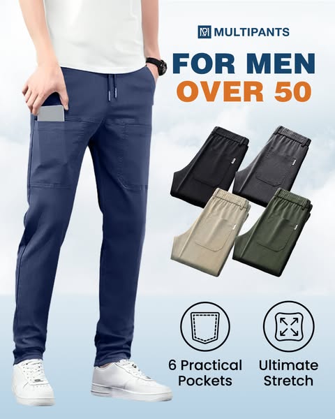 👖 Letnie spodnie męskie – 50% ZNIŻKI! OFERTA LIMITOWANA!💪✨ Luźny, elastyczny krój, chłodna przewiewna tkanina, 6 praktycznych kieszeni i wodoodporność – idealne na lato, do pracy i na co dzień. ☀️💧