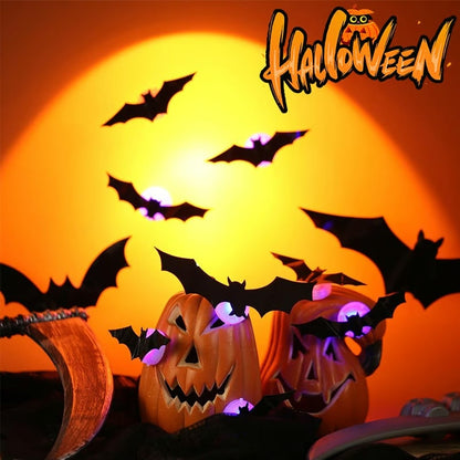 🦇Halloweenowe świecące nietoperze 3D