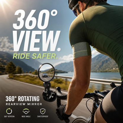 🥳Hit sprzedaży 2026🥳💞Ponad 50 tys. sprzedanych sztuk!🚲🔍 50% taniej! Obrotowe lusterko wsteczne 360° – doskonała widoczność bez odwracania głowy. Pasuje do rowerów, e-rowerów i motocykli. Montaż na silikonowy pasek – bez użycia narzędzi! 🛡️✨