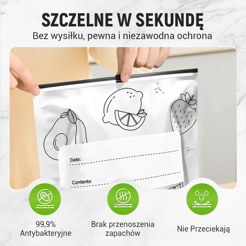 ✨Wielokrotnego użytku woreczki do przechowywania z aluminiową folią