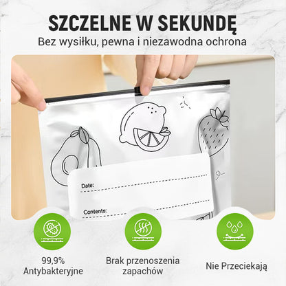 ✨Wielokrotnego użytku woreczki do przechowywania z aluminiową folią