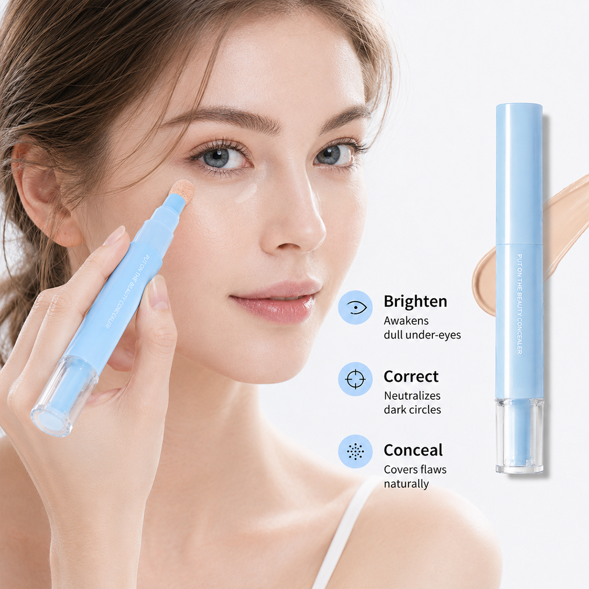 ⏳Oferta ograniczona czasowo: -50%⏰ Wielofunkcyjny nawilżający korektor w płynie (w pisaku)💄