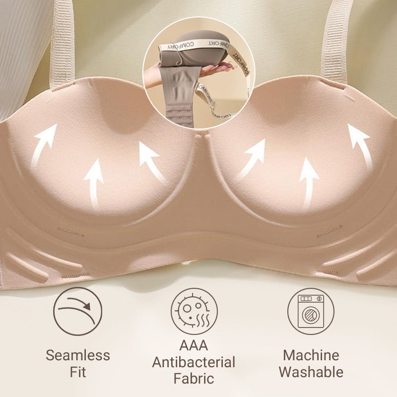 💜Limitowana wyprzedaż - 50% TANIEJ💜Damski biustonosz push-up z usztywnianymi miseczkami i bez fiszbin