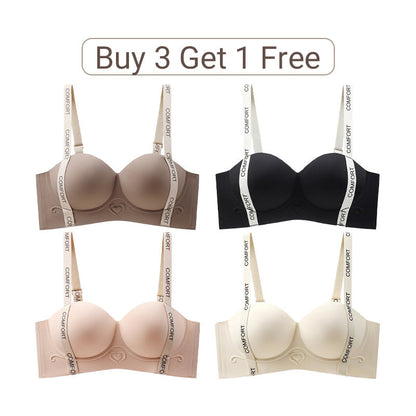 💜Limitowana wyprzedaż - 50% TANIEJ💜Damski biustonosz push-up z usztywnianymi miseczkami i bez fiszbin