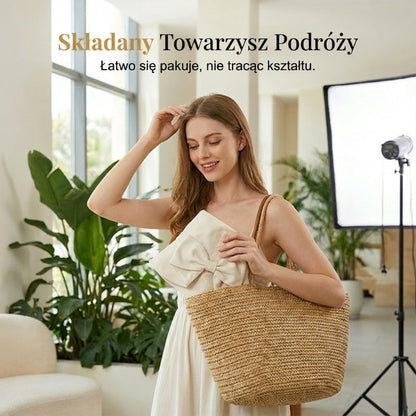 🎀Damski kapelusz przeciwsłoneczny z szerokim rondem i kokardką👒