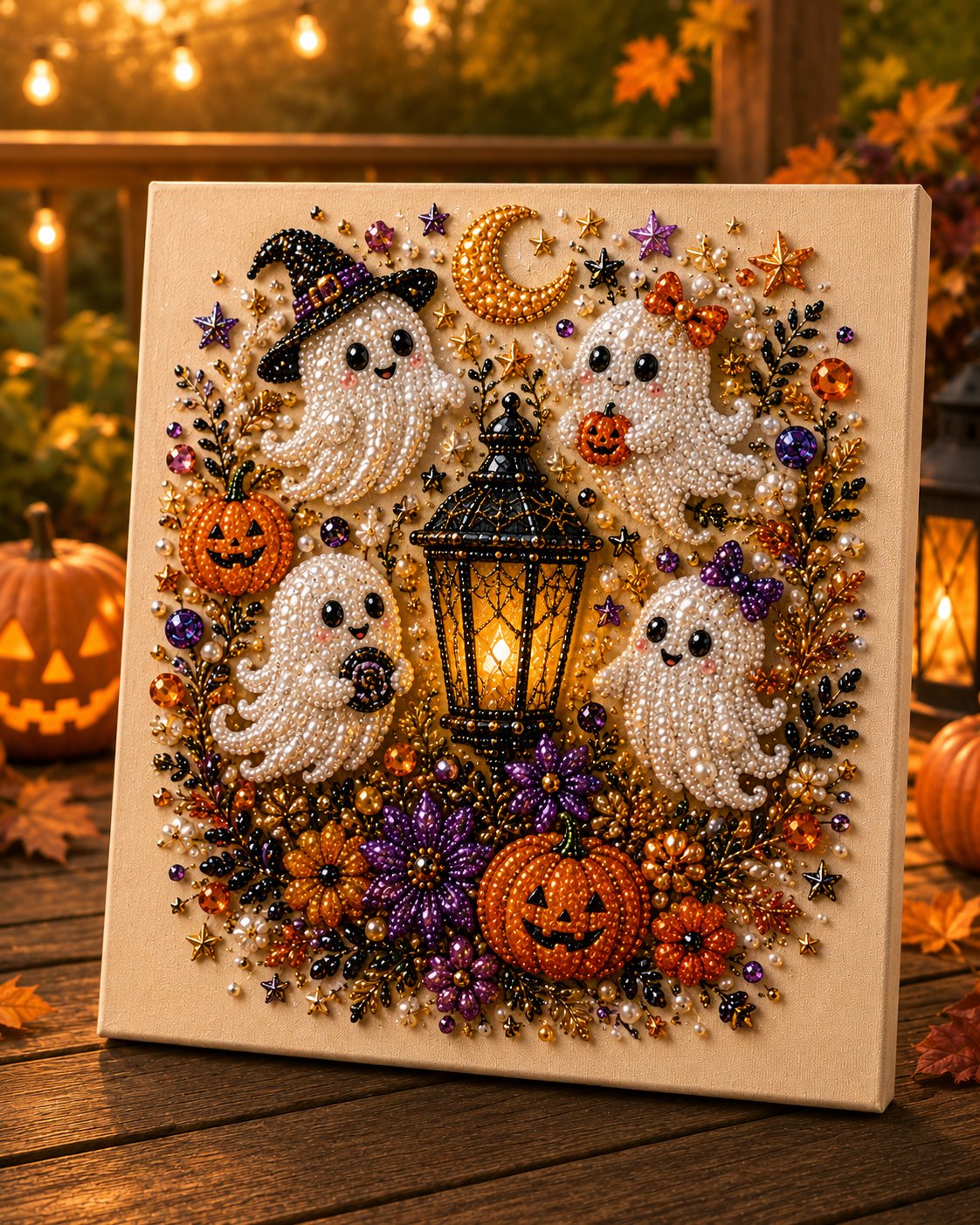 🔥 Ostatni dzień z 50% zniżką  👻✨ Zestaw do samodzielnego wykonania halloweenowej dekoracji z perełek – zamień malutkie perełki w upiornie urocze dzieło magii