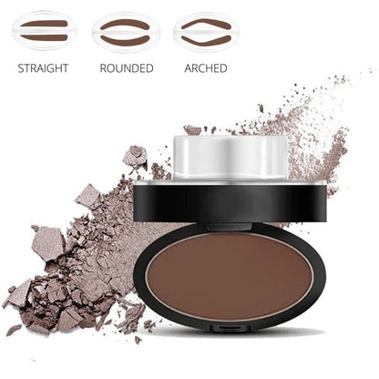 🤩 Deluxe BrowPro Stamp Set – Stempel do brwi w pudrze z pędzlem, wodoodporny 24H, naturalny i zdefiniowany efekt – 3 odcienie 💧💄