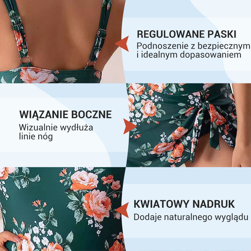 🩱 Damski jednoczęściowy kostium kąpielowy - Dopasowany krój