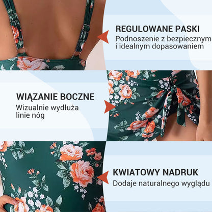 🩱 Damski jednoczęściowy kostium kąpielowy - Dopasowany krój