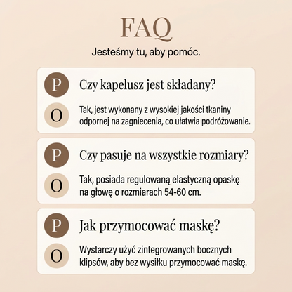 🔥🔥 OSTATNIA OKAZJA! –50%! 🌞✨ Składany kapelusz damski UPF 50+ – szerokie rondo, bawełna, klapa na szyję, regulowany pasek. Lekki, oddychający, na plażę i na co dzień. Łatwy do spakowania – stylowa ochrona przed słońcem w świetnej cenie! 🎁