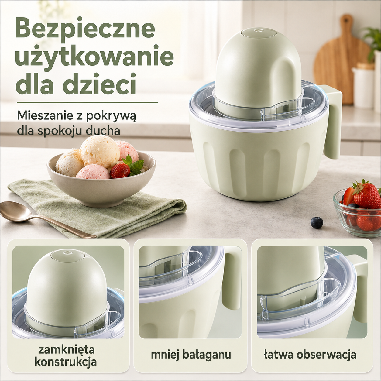 🍦 Elektryczna Maszyna do Lodów dla Dzieci 🍨 – Domowe Lody w Mig! ✨🎉